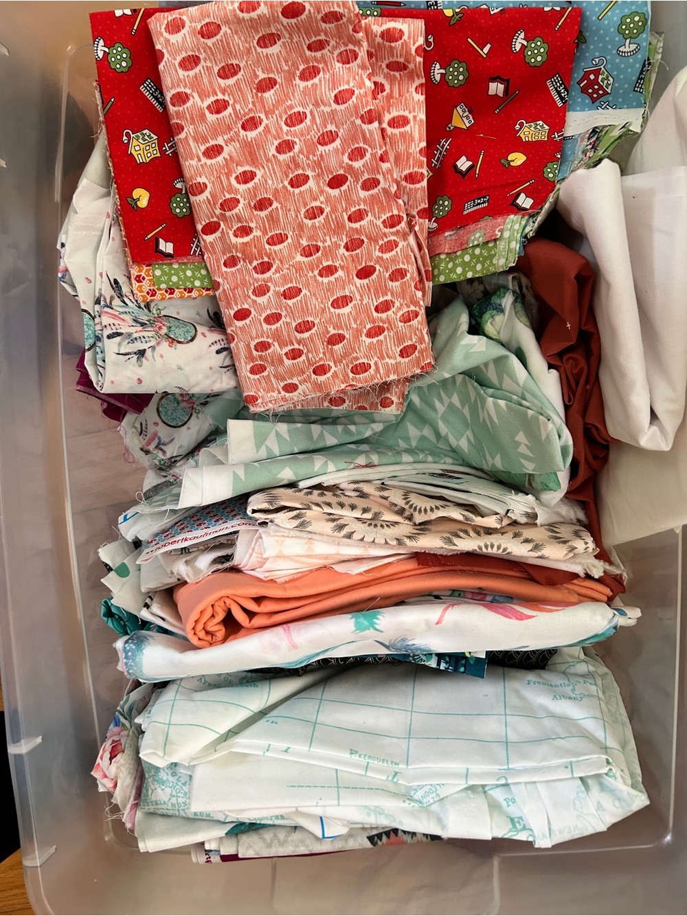 Fabric Scraps 4 Pound Mystery Bundle Modern Jersey Quilting Cotton Etc Crafting